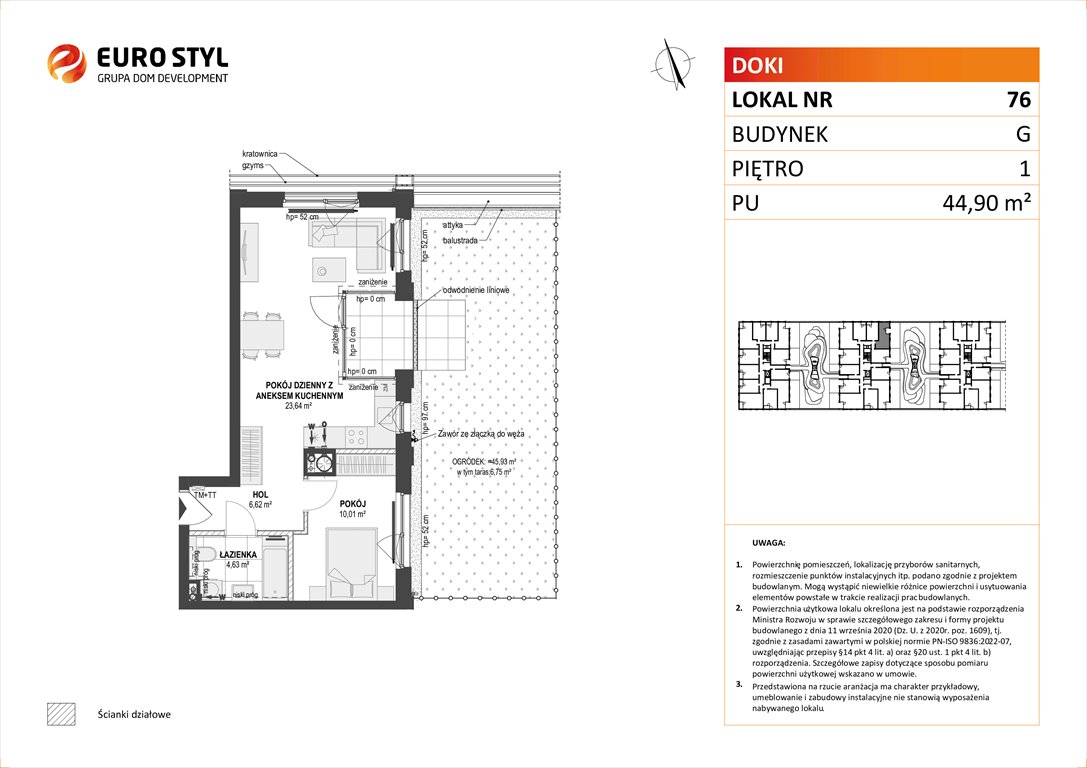 Nowe mieszkanie dwupokojowe DOKI LIVING Gdańsk, Śródmieście, ks. Jerzego Popiełuszki/Rybaki Górne  45m2 Foto 1