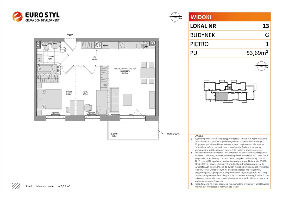 mieszkanie na sprzedaż 54m2 mieszkanie Rumia, Zagórze, Wyżynna