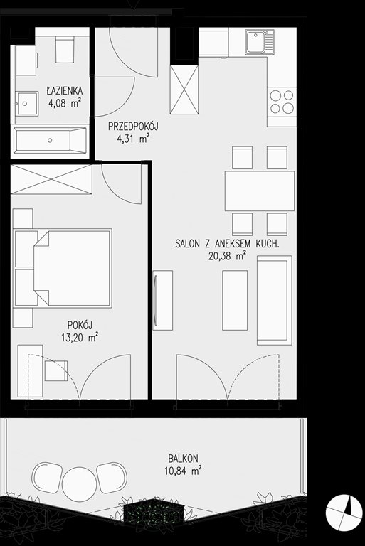 mieszkanie na sprzedaż 42m2 mieszkanie Katowice, Bogucice - Dąbrówka Mała, Wiertnicza 32