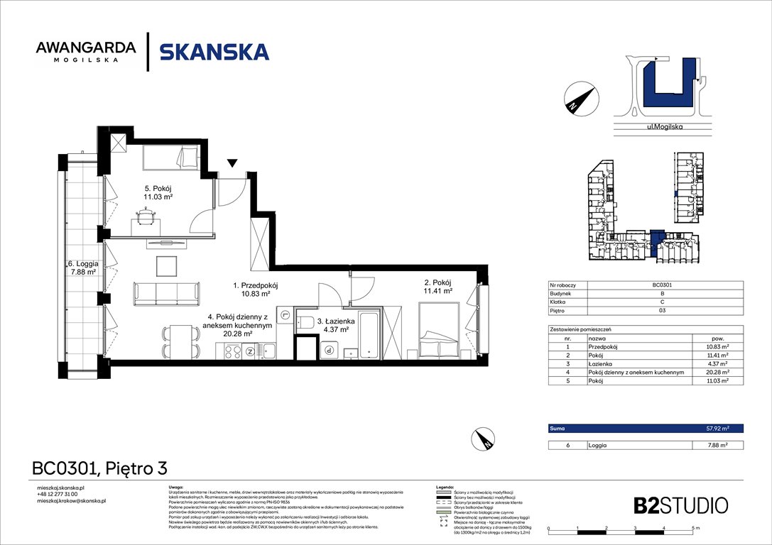 Nowe mieszkanie trzypokojowe Awangarda Mogilska Kraków, Prądnik Czerwony, Mogilska 126  58m2 Foto 1
