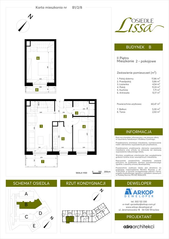 Nowe mieszkanie dwupokojowe Osiedle LISSA Wrocław, ul. Pawła Eluarda 61-79  60m2 Foto 1