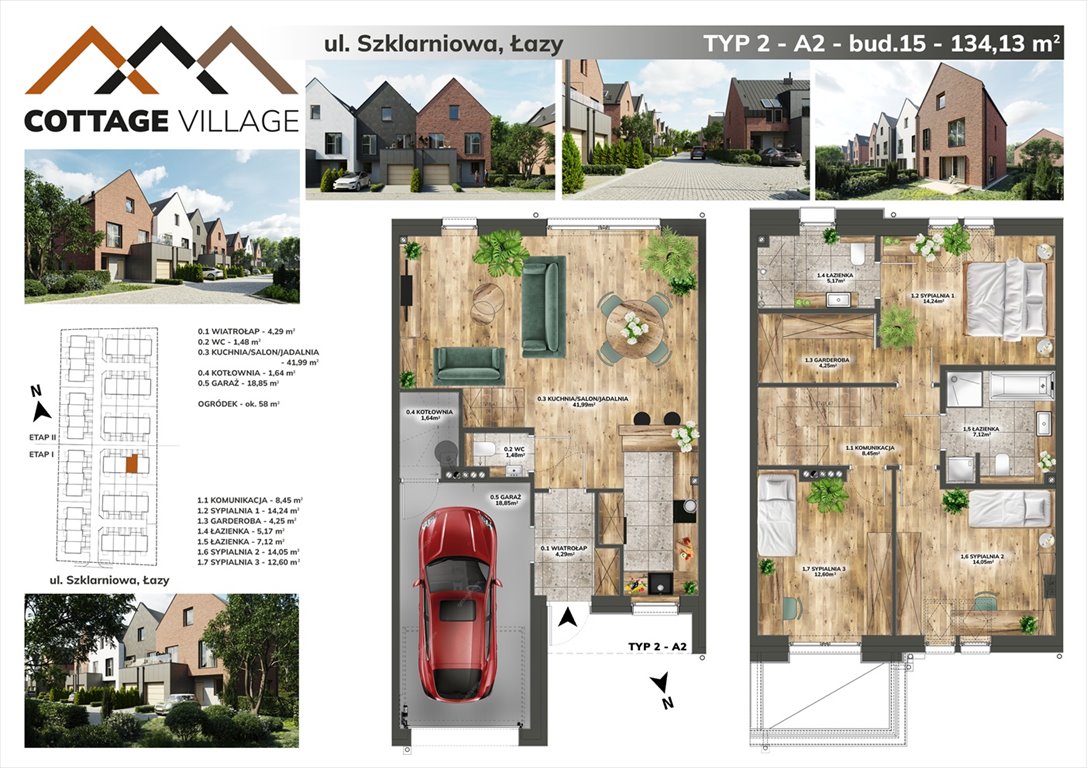 Nowy dom Cottage Village Łazy, Szklarniowa 4  134m2 Foto 1