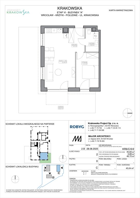 Nowe mieszkanie dwupokojowe Apartamenty Krakowska Wrocław, Krzyki, Krakowska 112  46m2 Foto 1