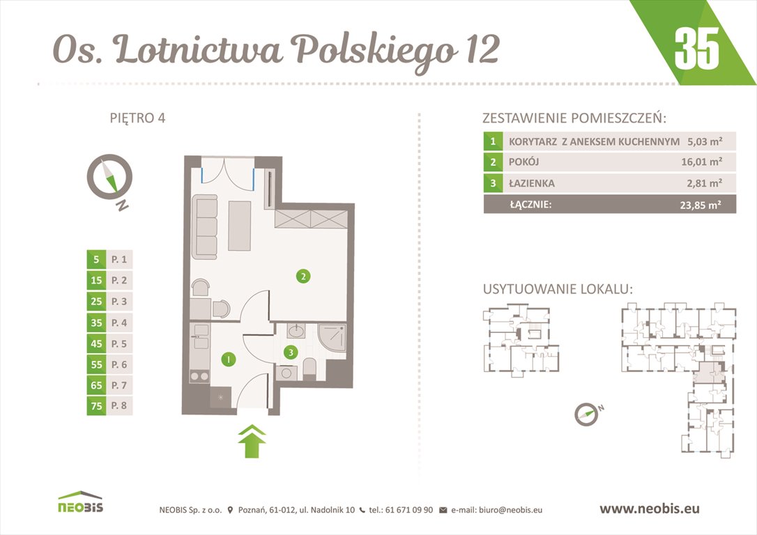 Nowa kawalerka OSIEDLE LOTNICTWA POLSKIEGO 12 W POZNANIU Poznań, Jeżyce, OS. LOTNICTWA POLSKIEGO 12  24m2 Foto 1