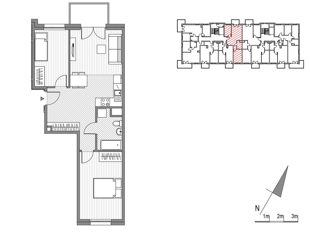 Nowe mieszkanie Glogera bud F i G Kraków, ul.Glogera 9,11  56m2 Foto 1