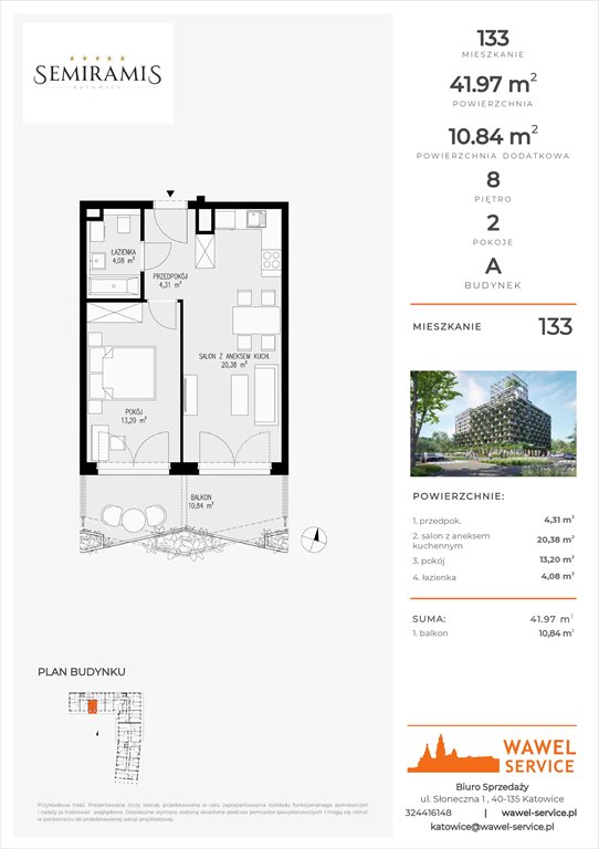 mieszkanie na sprzedaż 42m2 mieszkanie Katowice, Bogucice - Dąbrówka Mała, Wiertnicza 32
