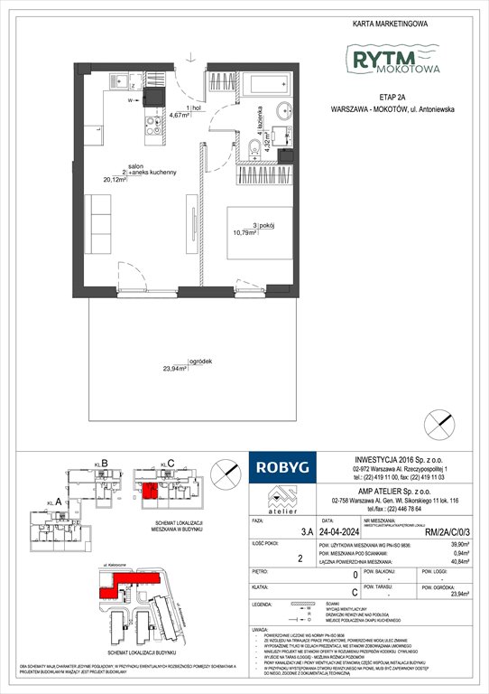 Nowe mieszkanie dwupokojowe Rytm Mokotowa Warszawa, Mokotów, Antoniewska  40m2 Foto 1