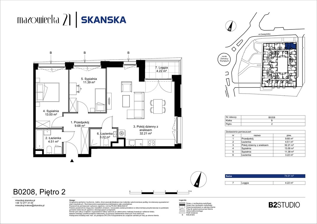 Nowe mieszkanie trzypokojowe Mazowiecka 21 Kraków, Krowodrza, ul. Mazowiecka 21  74m2 Foto 1