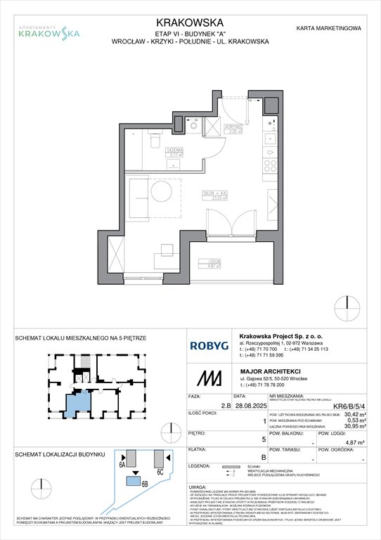 Nowa kawalerka Apartamenty Krakowska Wrocław, Krzyki, Krakowska 112  30m2 Foto 1