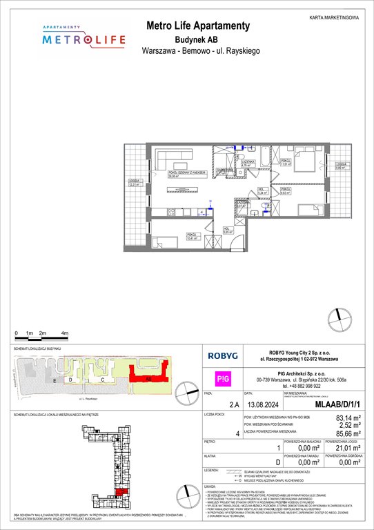 Nowe mieszkanie czteropokojowe  Metro Life Apartamenty Warszawa, Bemowo, Rayskiego  83m2 Foto 1
