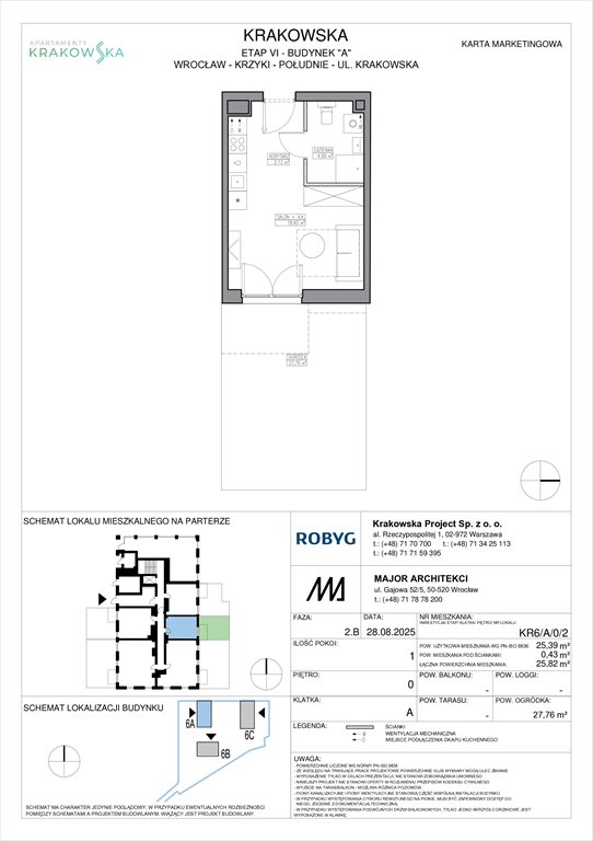 Nowa kawalerka Apartamenty Krakowska Wrocław, Krzyki, Krakowska 112  25m2 Foto 1