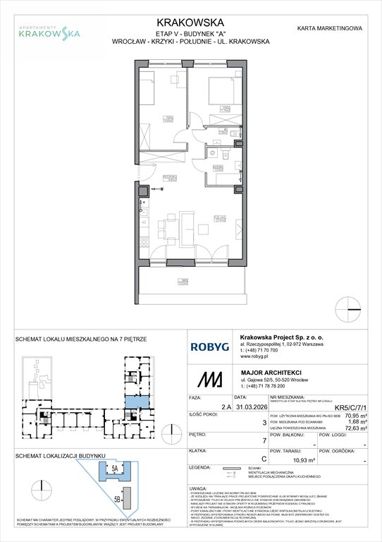 Nowe mieszkanie trzypokojowe Apartamenty Krakowska Wrocław, Krzyki, Krakowska 112  71m2 Foto 1