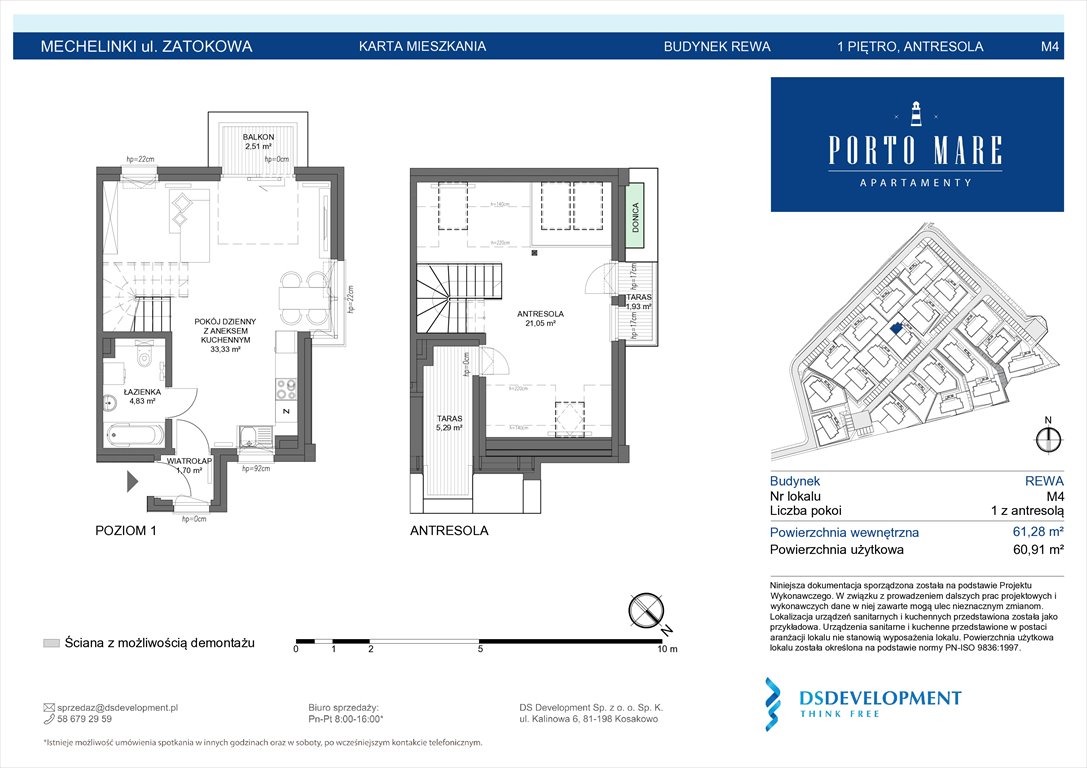 Nowe mieszkanie dwupokojowe Apartamenty Porto Mare Mechelinki, Zatokowa 6  61m2 Foto 1