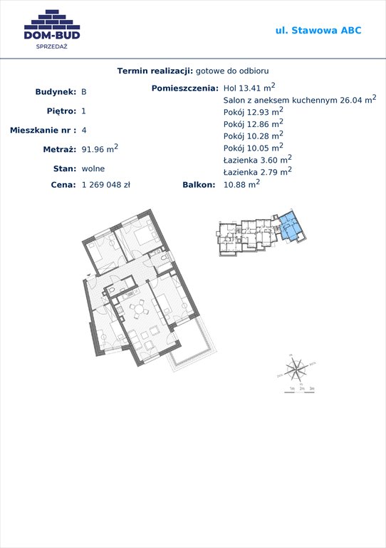 Nowe mieszkanie trzypokojowe Stawowa Kraków, Bronowice Wielkie, Stawowa  92m2 Foto 1