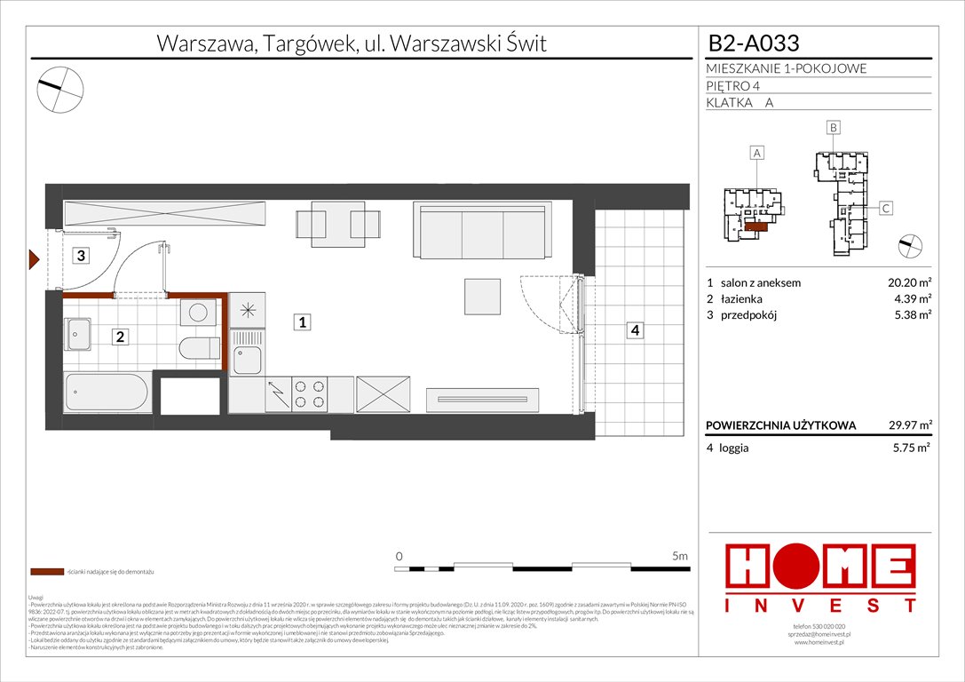 Nowa kawalerka Warszawski Świt Etap IX Warszawa, Targówek, ul. Warszawski Świt 12  30m2 Foto 1