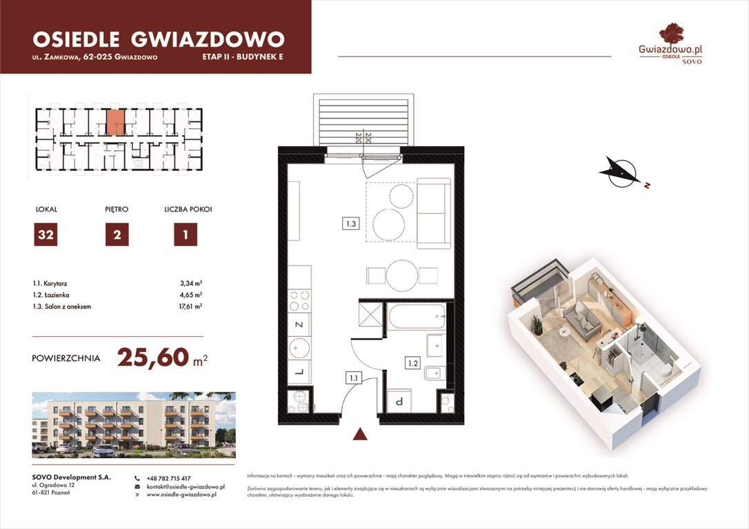 Nowa kawalerka Osiedle Gwiazdowo Gwiazdowo, Mikołaja Kopernika 4  26m2 Foto 1