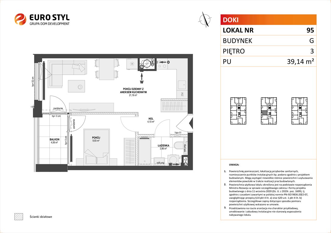 Nowe mieszkanie dwupokojowe DOKI LIVING Gdańsk, Śródmieście, ks. Jerzego Popiełuszki/Rybaki Górne  39m2 Foto 1