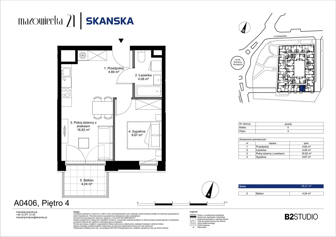 Nowe mieszkanie dwupokojowe Mazowiecka 21 Kraków, Krowodrza, ul. Mazowiecka 21  35m2 Foto 1