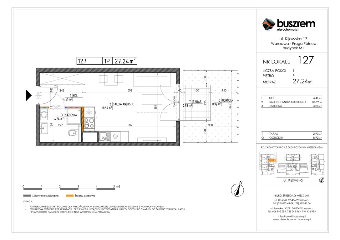 Nowa kawalerka Kijowska 17 Warszawa, Praga Północ, Kijowska 17  27m2 Foto 1