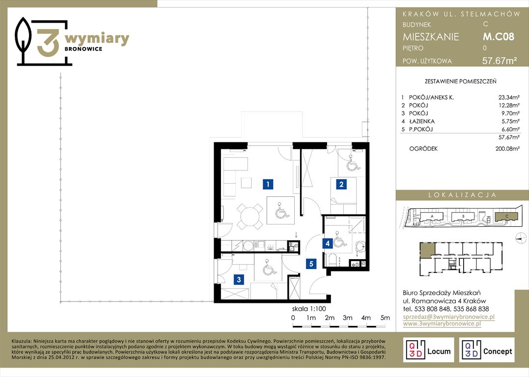 Nowe mieszkanie trzypokojowe 3 Wymiary Bronowice Kraków, Bronowice Wielkie, Stelmachów  58m2 Foto 1