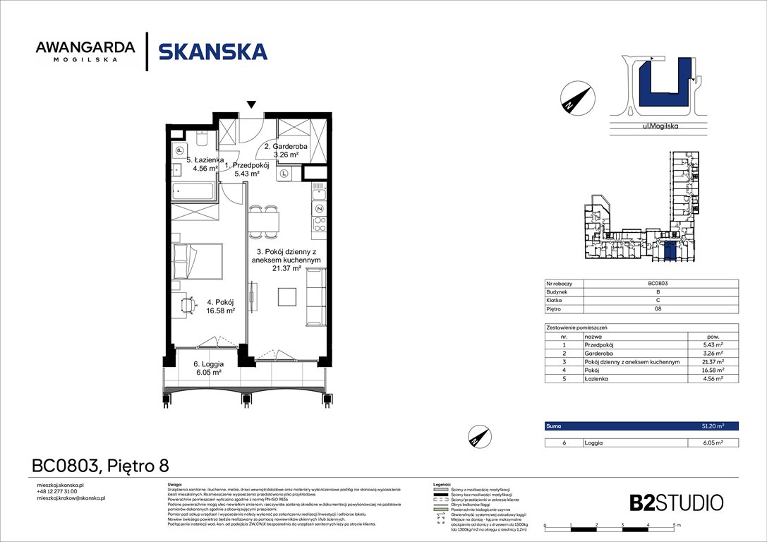 Nowe mieszkanie dwupokojowe Awangarda Mogilska Kraków, Prądnik Czerwony, Mogilska 126  51m2 Foto 1