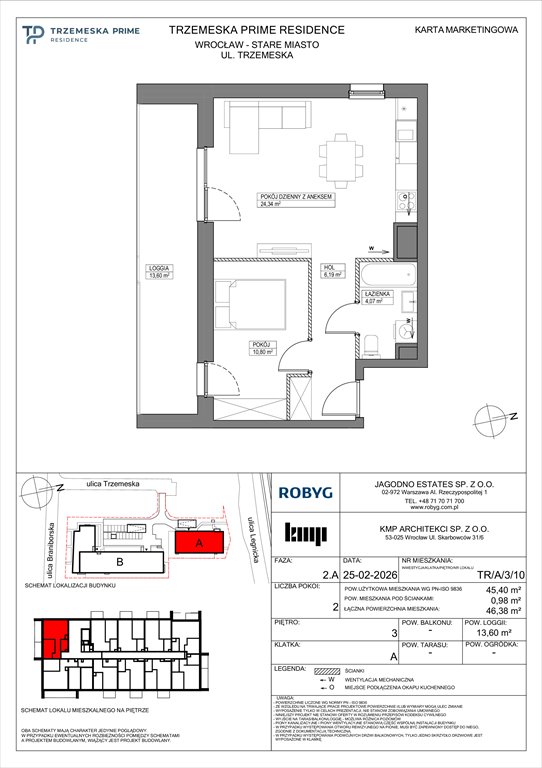 Nowe mieszkanie dwupokojowe Trzemeska Prime Residence Wrocław, Stare Miasto, Trzemeska  45m2 Foto 1