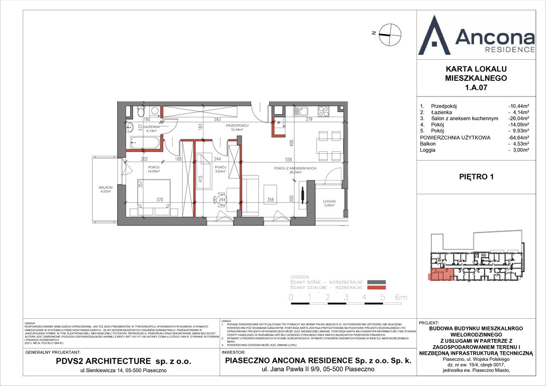 Nowe mieszkanie trzypokojowe Piaseczno Residence Piaseczno, Wojska Polskiego 9  65m2 Foto 1