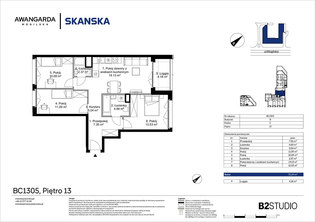 Nowe mieszkanie czteropokojowe  Awangarda Mogilska Kraków, Prądnik Czerwony, Mogilska 126  72m2 Foto 1