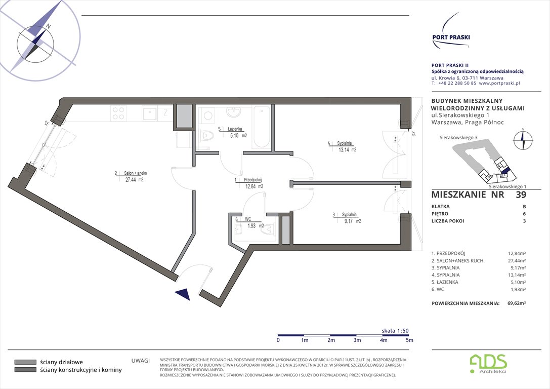 Nowe mieszkanie trzypokojowe Sierakowskiego 1 i 3 Warszawa, Praga - Północ, Sierakowskiego 1-3  70m2 Foto 1
