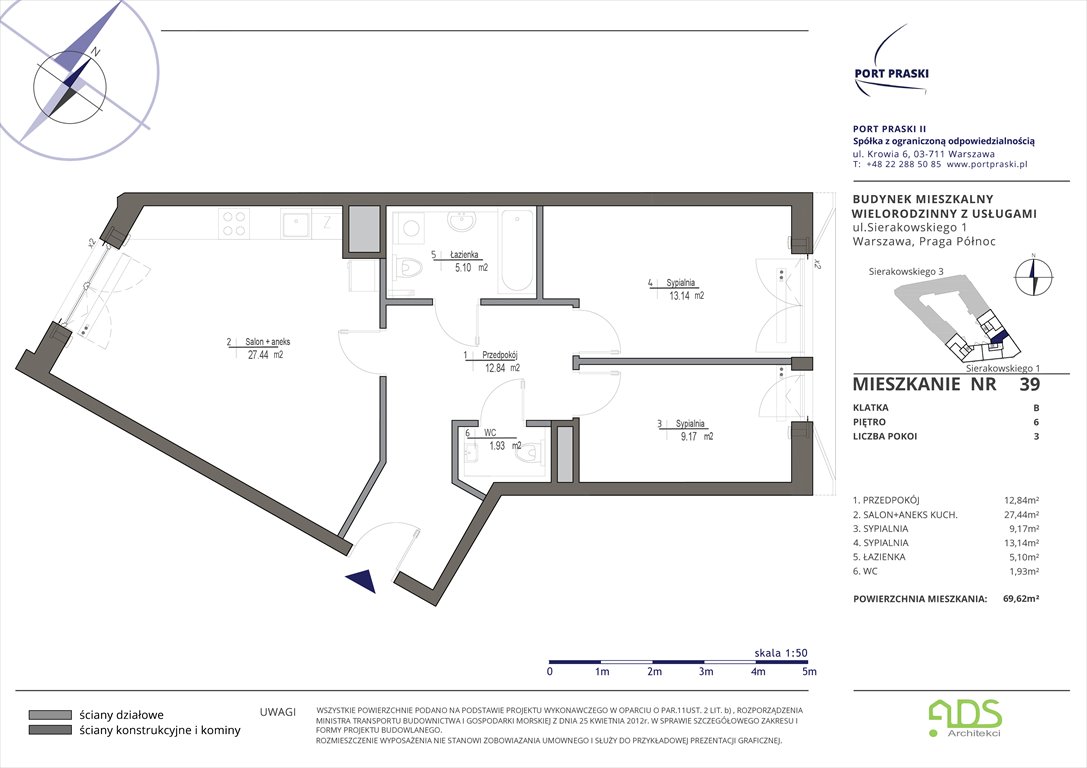 Nowe mieszkanie trzypokojowe Sierakowskiego 1 i 3 Warszawa, Praga Północ, Sierakowskiego 1-3  70m2 Foto 1