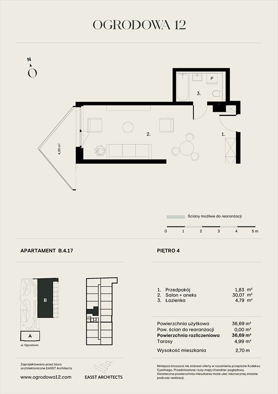 Nowe mieszkanie Apartamentowiec Ogrodowa 12 Poznań, Ogrodowa 12  37m2 Foto 1