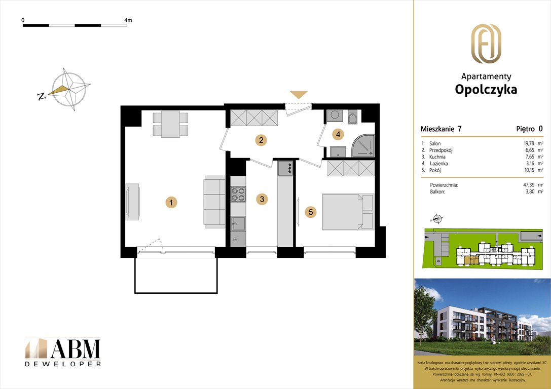 Nowe mieszkanie dwupokojowe APARTAMENTY OPOLCZYKA Łódź, Widzew, Opolczyka 16  47m2 Foto 1