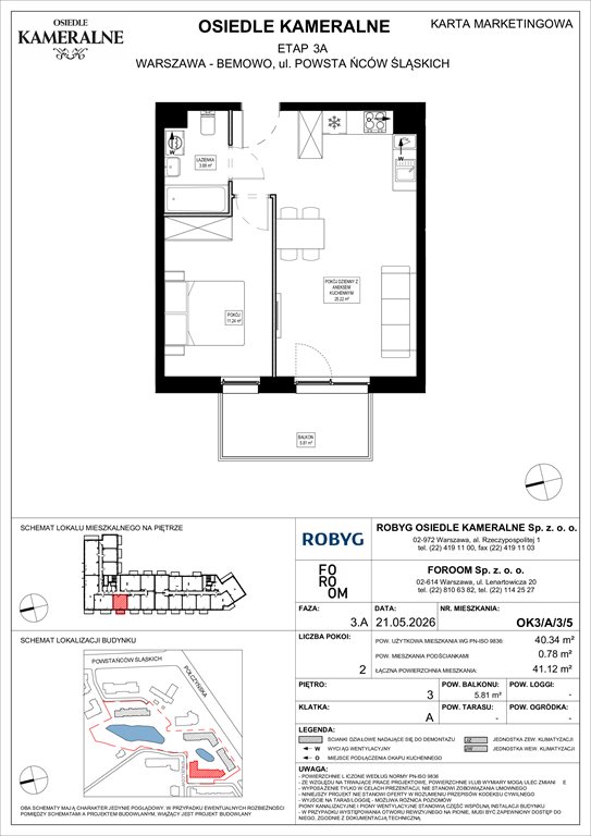 Nowe mieszkanie dwupokojowe Osiedle Kameralne etap 7 Warszawa, Powstańców Śląskich  40m2 Foto 1