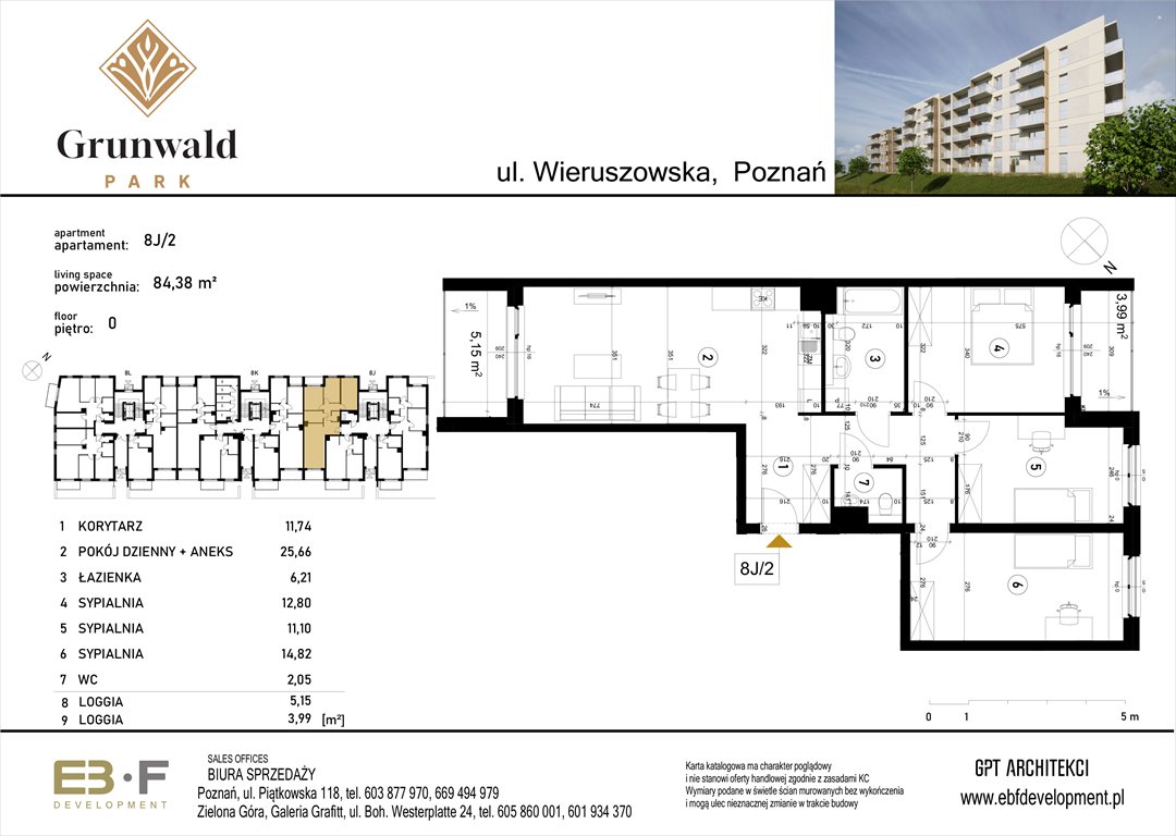 Nowe mieszkanie czteropokojowe  Grunwald Park - ul. Wieruszowska 8 Poznań, Grunwald, Wieruszowska 8  84m2 Foto 1
