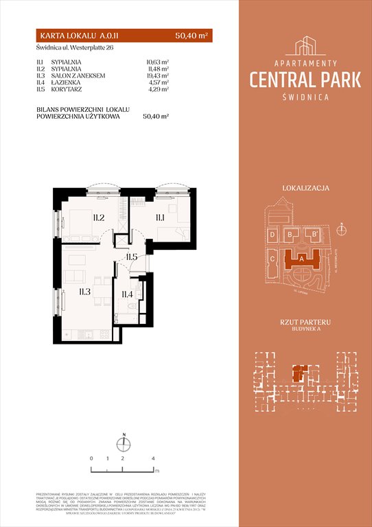 Nowe mieszkanie trzypokojowe Apartamenty Central Park Świdnica Świdnica, Lipowa 14  50m2 Foto 1