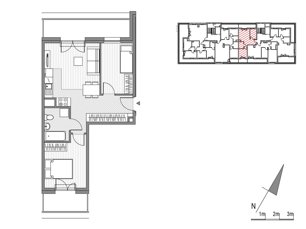 Nowe mieszkanie Glogera bud F i G Kraków, ul.Glogera 9,11  46m2 Foto 1