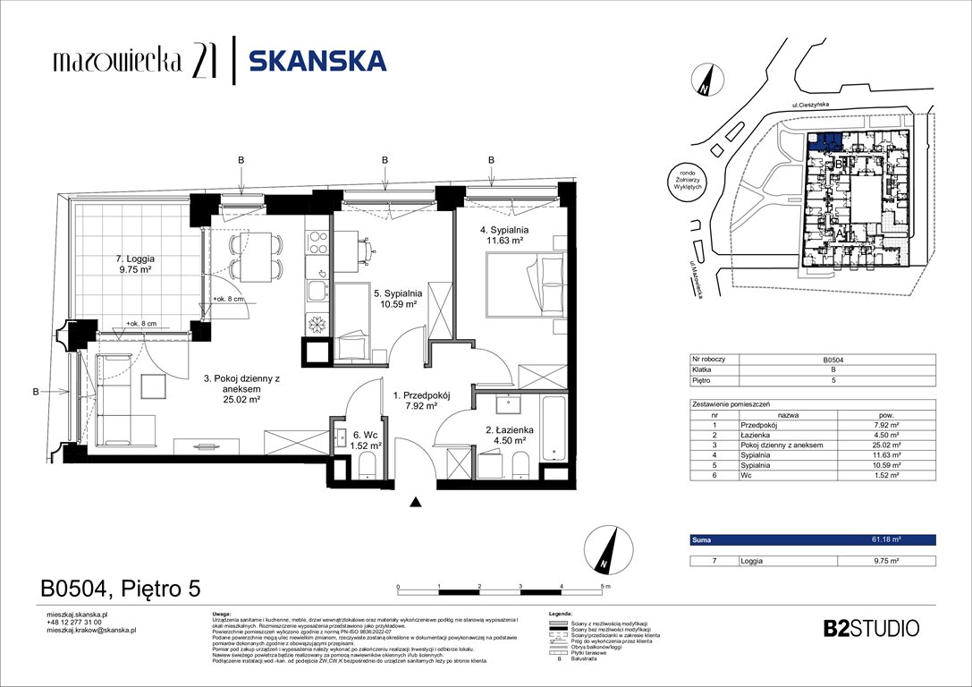 Nowe mieszkanie trzypokojowe Mazowiecka 21 Kraków, Krowodrza, ul. Mazowiecka 21  61m2 Foto 1