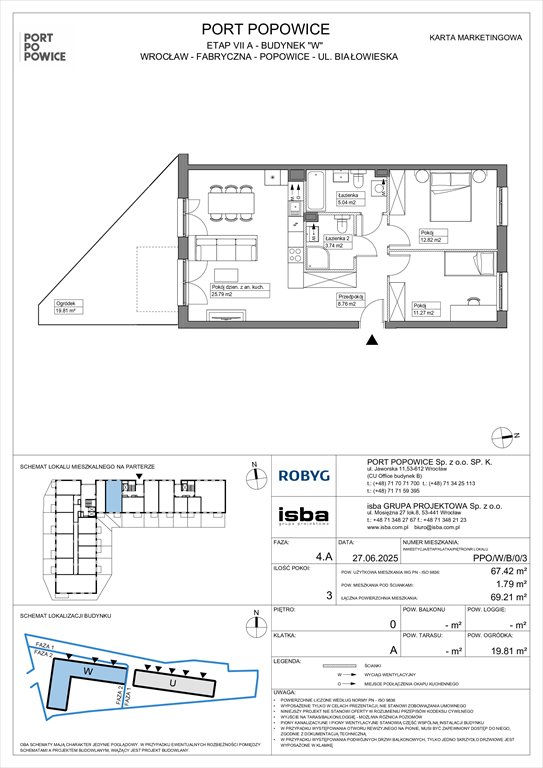 Nowe mieszkanie trzypokojowe Port Popowice Wrocław, Fabryczna, Białowieska 91a  67m2 Foto 1