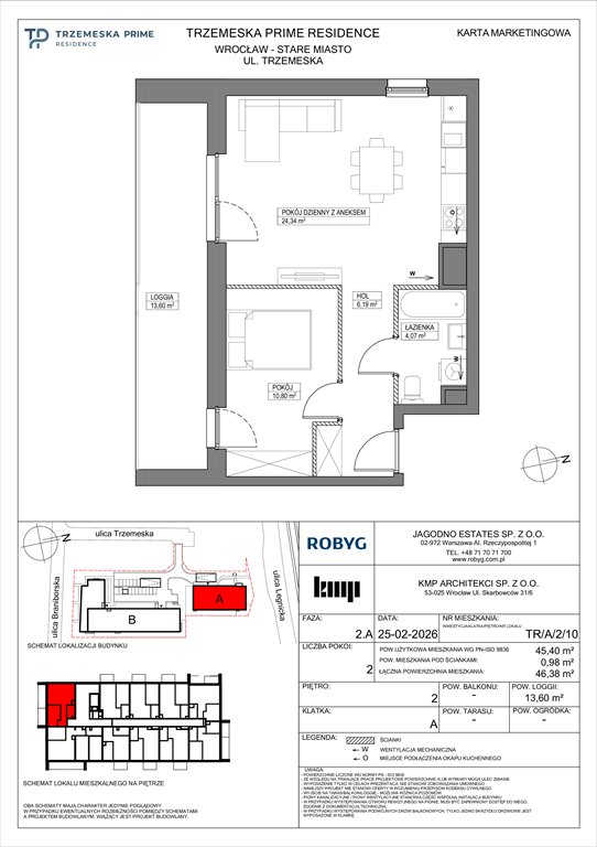 Nowe mieszkanie dwupokojowe Trzemeska Prime Residence Wrocław, Stare Miasto, Trzemeska  45m2 Foto 1