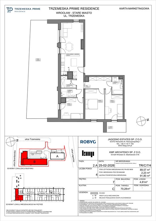 Nowe mieszkanie czteropokojowe  Trzemeska Prime Residence Wrocław, Stare Miasto, Trzemeska  90m2 Foto 1
