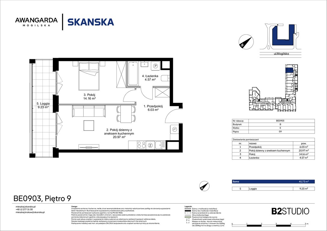 Nowe mieszkanie dwupokojowe Awangarda Mogilska Kraków, Prądnik Czerwony, Mogilska 126  46m2 Foto 1