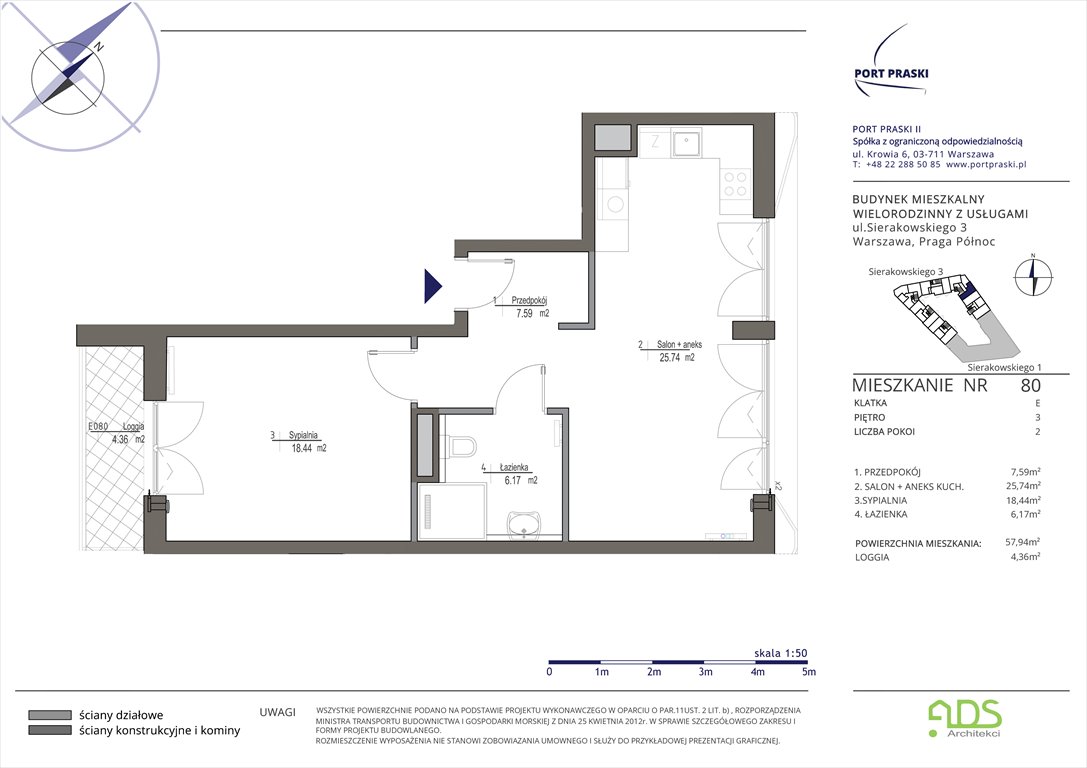 Nowe mieszkanie dwupokojowe Sierakowskiego 1 i 3 Warszawa, Praga Północ, Sierakowskiego 1-3  58m2 Foto 1