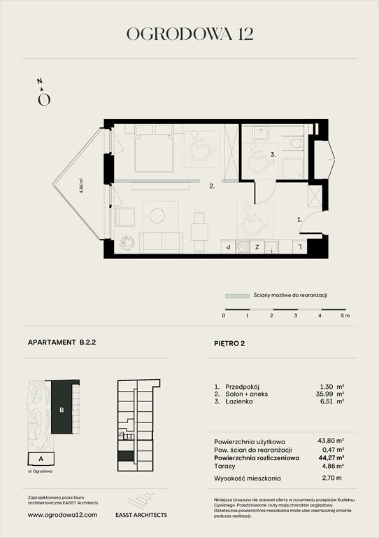 Nowe mieszkanie Apartamentowiec Ogrodowa 12 Poznań, Ogrodowa 12  44m2 Foto 1