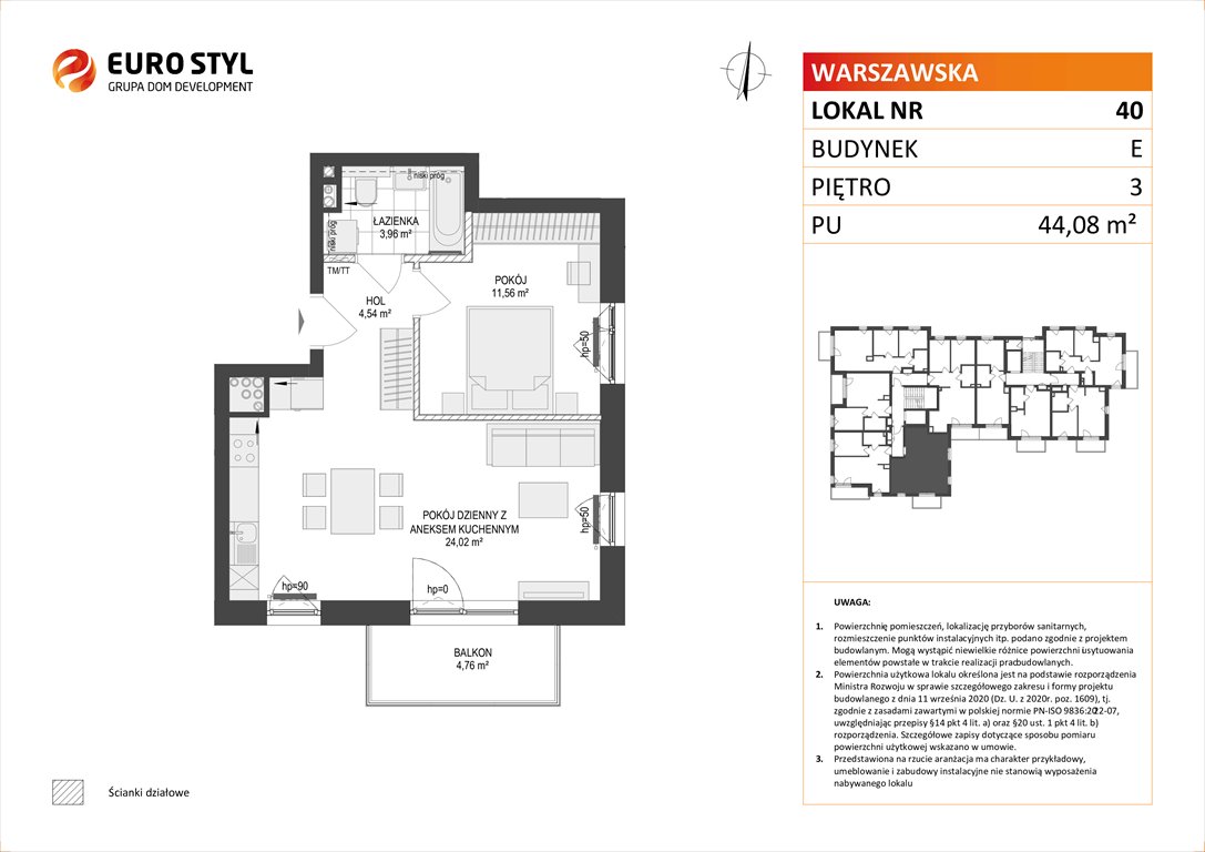 Nowe mieszkanie dwupokojowe OSIEDLE WARSZAWSKA Gdańsk, Warszawska  44m2 Foto 1