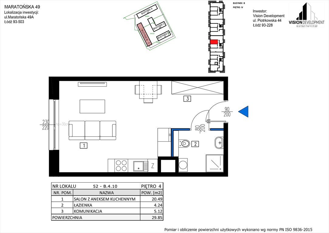 mieszkanie na sprzedaż 30m2 mieszkanie Łódź, Retkinia, Maratońska 49C