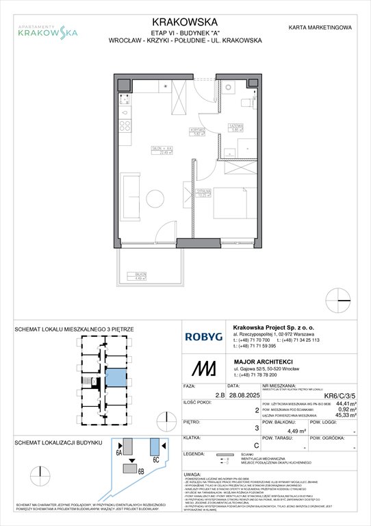 Nowe mieszkanie dwupokojowe Apartamenty Krakowska Wrocław, Krzyki, Krakowska 112  44m2 Foto 1