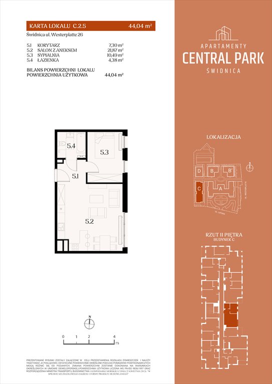 Nowe mieszkanie dwupokojowe Apartamenty Central Park Świdnica Świdnica, Lipowa 14  44m2 Foto 1