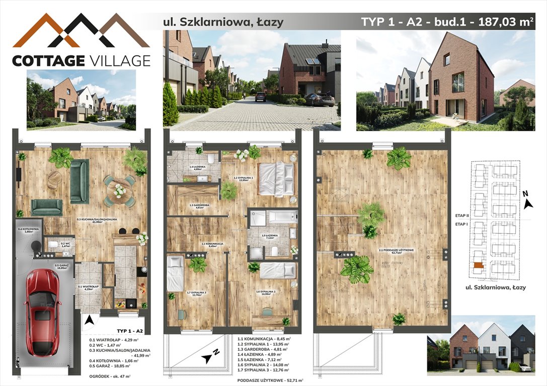 Nowy dom Cottage Village Łazy, Szklarniowa 4  187m2 Foto 1