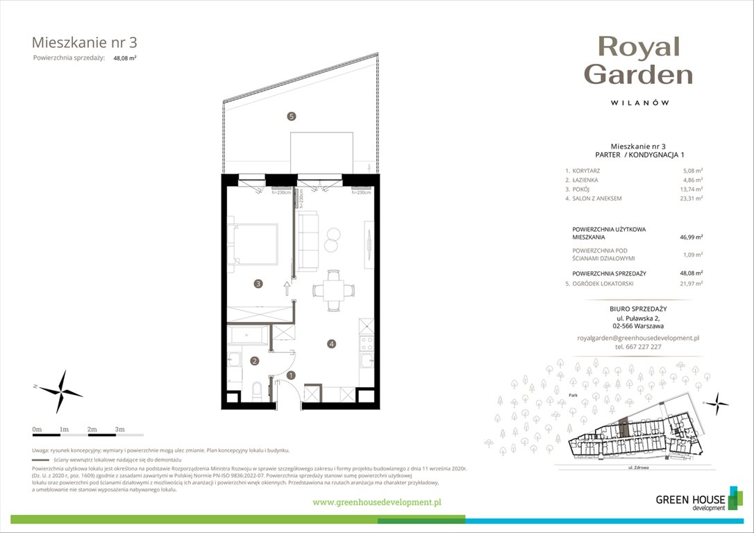 Nowe mieszkanie dwupokojowe Royal Garden Wilanów Warszawa, Wilanów, Zdrowa 2  47m2 Foto 1