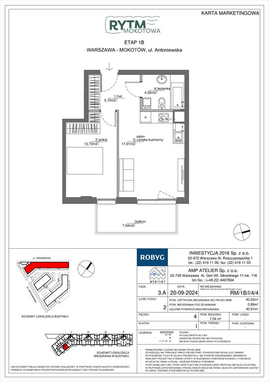 Nowe mieszkanie dwupokojowe Rytm Mokotowa Warszawa, Mokotów, Antoniewska  40m2 Foto 1